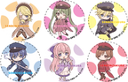 千本桜SD缶バッジ 56mm（6種セット）TOKYO千本桜展販売商品 art by 白蜜柑